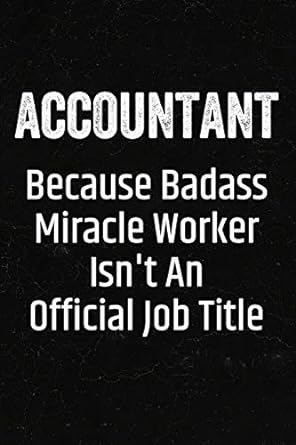 accountant because badass miracle worker is not an official job title 1st edition happy cricket press