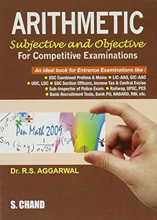 arithmetic subjective and objective for competitive examinations 1st edition r.s. aggarwal 812190742x,