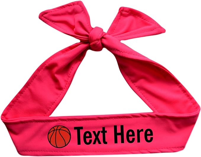 funny girl designs basketball player tie back headband with vinyl text  ?funny girl designs b07zhm8n1v