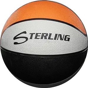 sterling orange/black/white junior size 5 rubber basketball  ‎sterling b00lu5y8m0