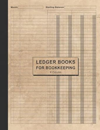 ledger books for bookkeeping 4 column 1st edition acc wiz press 979-8401892010