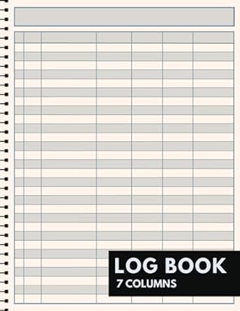 log book 7 columns 1st edition lana fox b0c91xb1mx