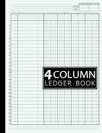 4 column ledger book 1st edition prunella g. adam books publishing b0cm7bnqh4