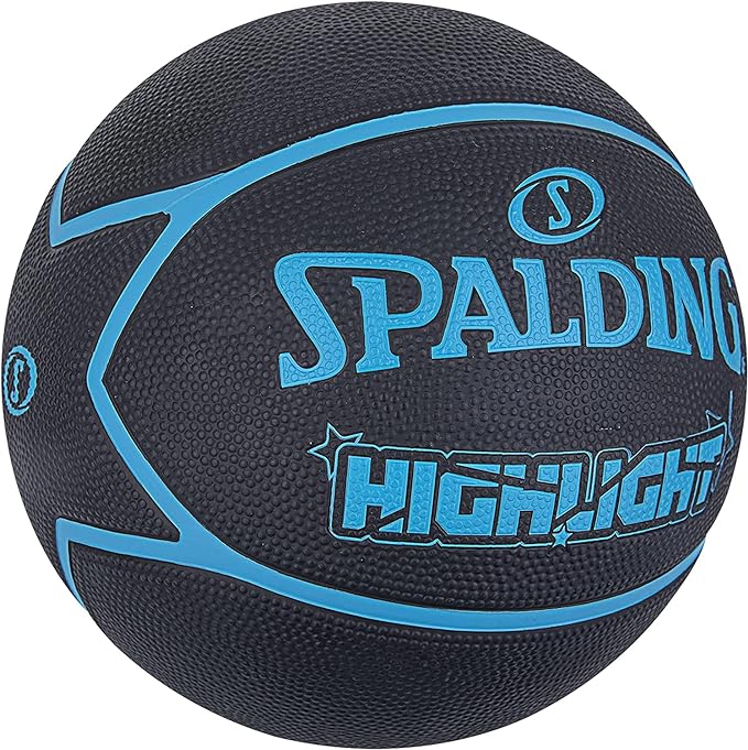 spalding basketball highlight black and blue  ‎spalding b09frw249w