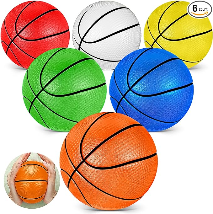 wettarn 6 pcs mini soft foam basketball 5 indoor sponge for mini hoop water basketball accessories  ?wettarn