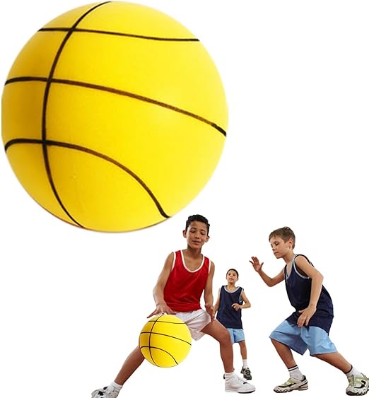 deyros mute ball silent basketball indoor training ball uncoated high density foam for kids and adults 