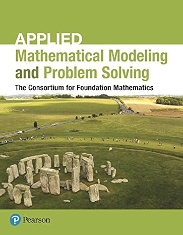 applied mathematical modeling and problem solving 1st edition consortium for foundation mathematics