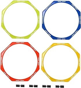Besportble 4pcs Football Training Circle Soccer Training Rings Outdoor Trains For Adults