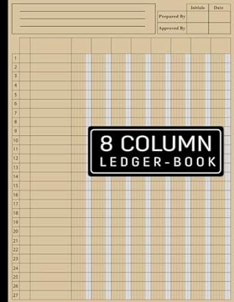 8 column ledger book 1st edition simmons ledgers press b0ckl536fj