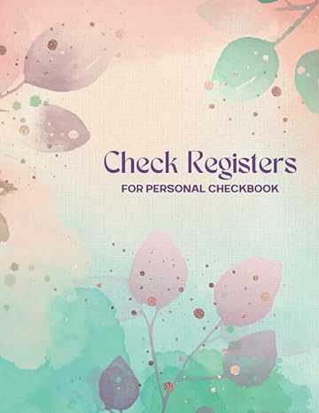 check registers for personal checkbook 1st edition l tun b0b2hml9cq