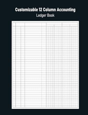 Customizable 12 Column Accounting Ledger Book