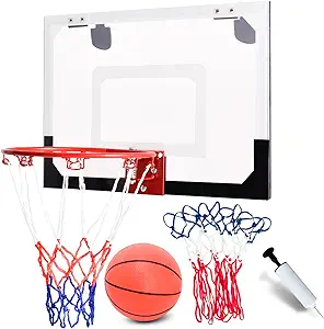 happygrill mini basketball hoop 18 x 12 over the door basketball backboard indoor outdoor sports 