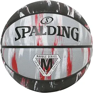 spalding 84 930j marble red x black rubber no 5 ball basketball  ‎spalding b0c7gmcdw6
