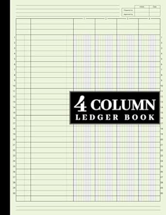 4 column ledger book 1st edition nad ledgers b0cnh3s267