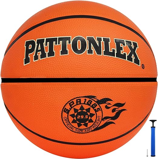 pattonlex indoor/outdoor basketballs premium rubber cover official size 29 5 28 5 27 5 basketball ball with