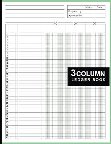 3 column ledger book 1st edition am publishing b0c7tcd842
