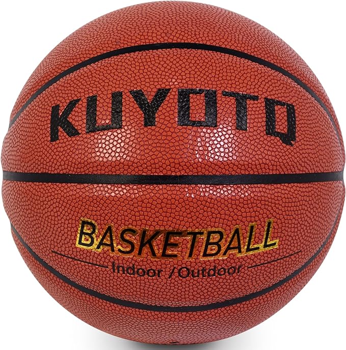 kuyotq kids youth size 5 basketball premium rubber or composite leather basketball indoor outdoor  ‎kuyotq