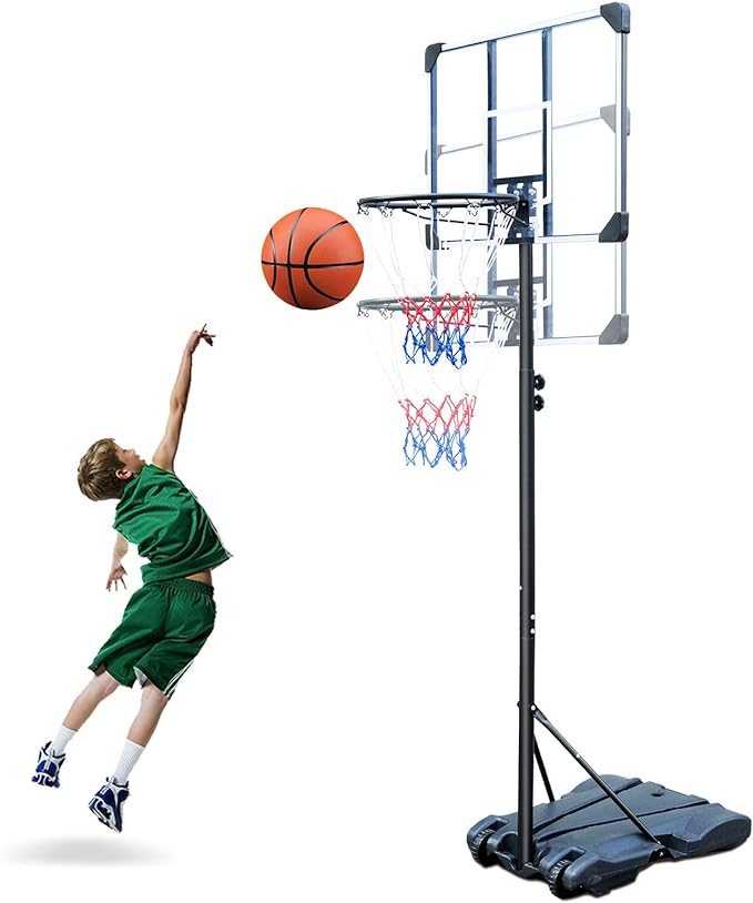 generic athfiner height adjustable basketball hoop portable hoops and goals in ground basketball hoop 5.4 7ft