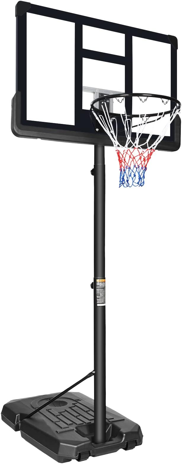 aokung youth height adjustable 6 5 to 10 basketball hoop 44 backboard portable basketball goal system 