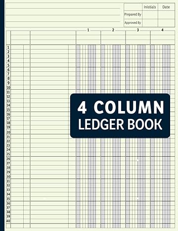 4 column ledger book 1st edition the blue one b0cmppwt2d
