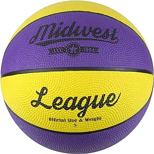 midwest unisex s league basketball yellow/purple size 5  ?midwest b06x9xl9t4