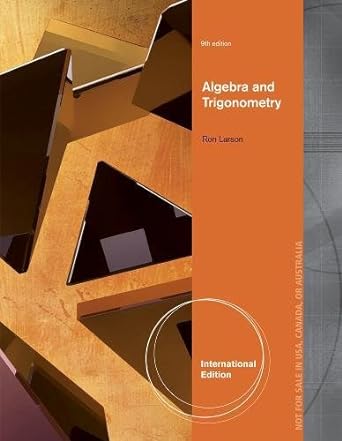 algebra and trigonometry 9th international  edition ron larson 1285051351, 978-1285051352