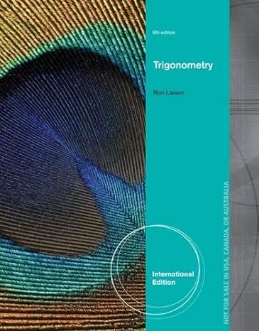 trigonometry 9th international  edition ron larson 1133954243, 978-1133954248
