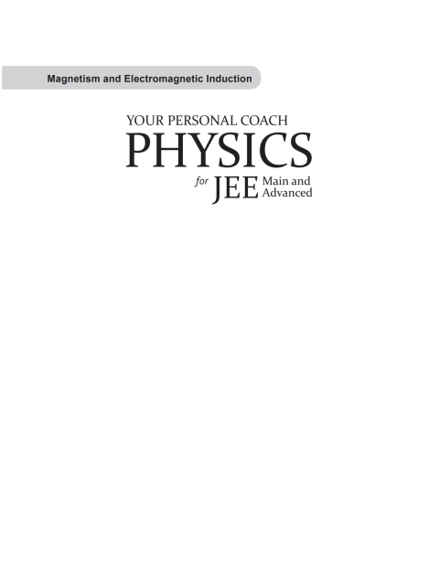 your personal coach physics magnetism and emi for jee 2nd edition shashi bhushan tiwari 939011358x,