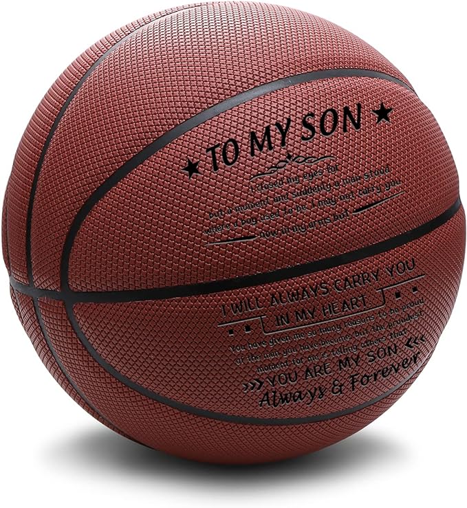 ‎dtuwrcp engraved 29.5 inch basketball for son outdoor game ball  ‎dtuwrcp b0c7m8wgz6