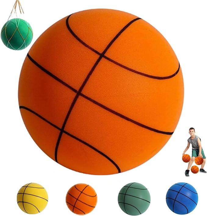 ‎hsmlafv hush handle silent swish basketball dribbling indoor / outdoor 7 08 in 21 cm/ 8 2 in 24 cm 