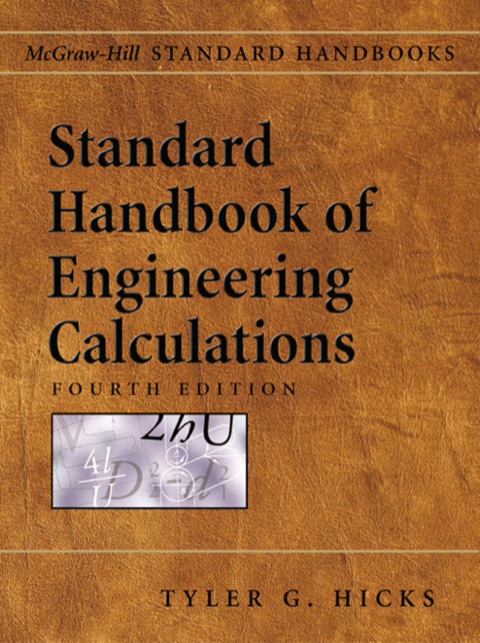 standard handbook of engineering calculations 4th edition tyler hicks 0071427937, 9780071427937