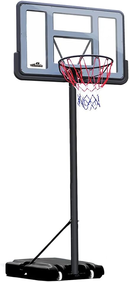 thunderbay portable basketball hoop goal system height adjustable 4 8 10ft adjustable 44in backboard 