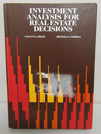 investment analysis for real estate decisions 1st edition gaylon e. greer 0030612470, 978-0030612473