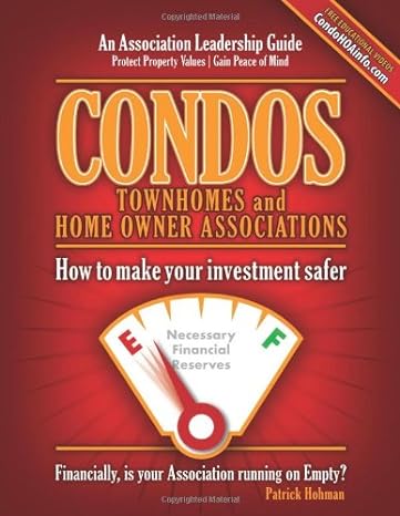 condos townhomes and home owner associations how to make your investment safer 1st edition patrick hohman