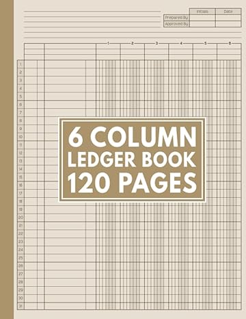 6 column ledger book 120 pages 1st edition moufy jozit b0chmdrnf7