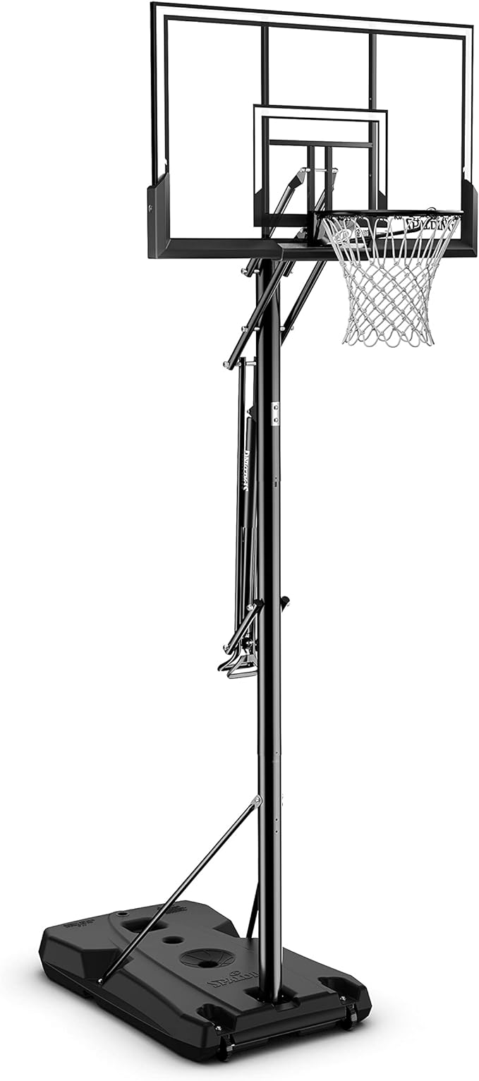 spalding 52 performance acrylic accuglide portable basketball hoop  spalding b08wcm84yp