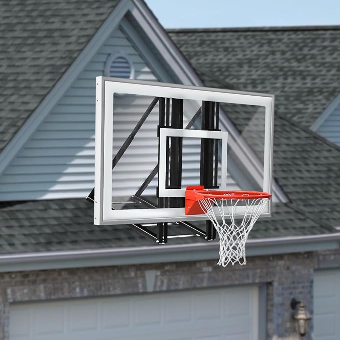 progoal basketball hoop roof mount garage includes 48 or 60 spring breakaway rim with net  ?progoal b07jq8cd3s