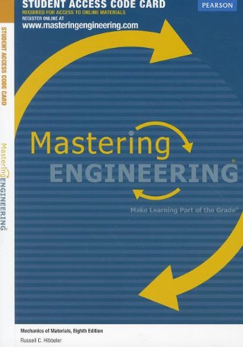 mechanics of materials mastering engineering pass code 8th edition russell c. hibbeler 0132719401,