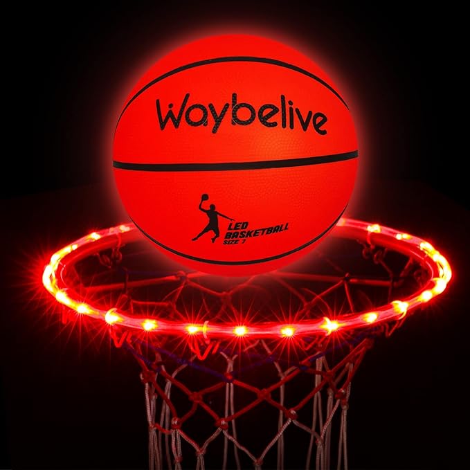 waybelive 2pcs light up basketball led hoop lights remote control basketball rim light 16color  ‎waybelive