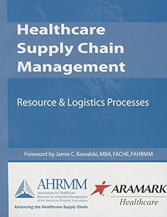 healthcare supply chain management resource and logistics processes 1st edition ahrmm 0615338542,