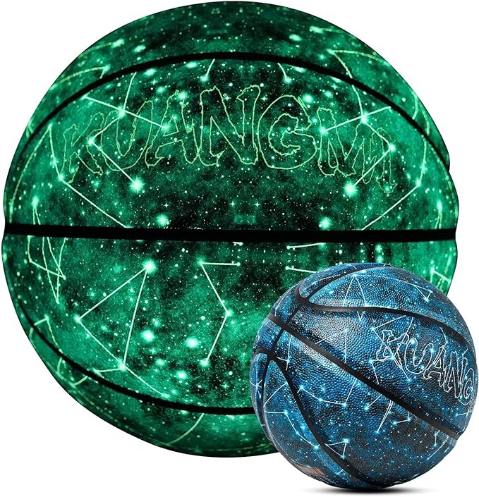 kuangmi glow in the dark basketball luminous composite leather ball gifts for men women  ?kuangmi b09pdcdg8z