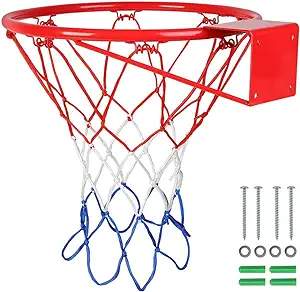 funjump basketball rim goal 15 /18 wall door mounted hanging basketball goal hoop net in/ outdoor  ?funjump