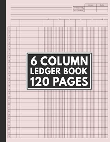6 column ledger book 120 pages 1st edition moufy jozit b0chmd6467