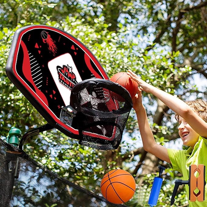 trampoline basketball hoop fits straight and curved pole basketball hoop for trampoline extra large board 29