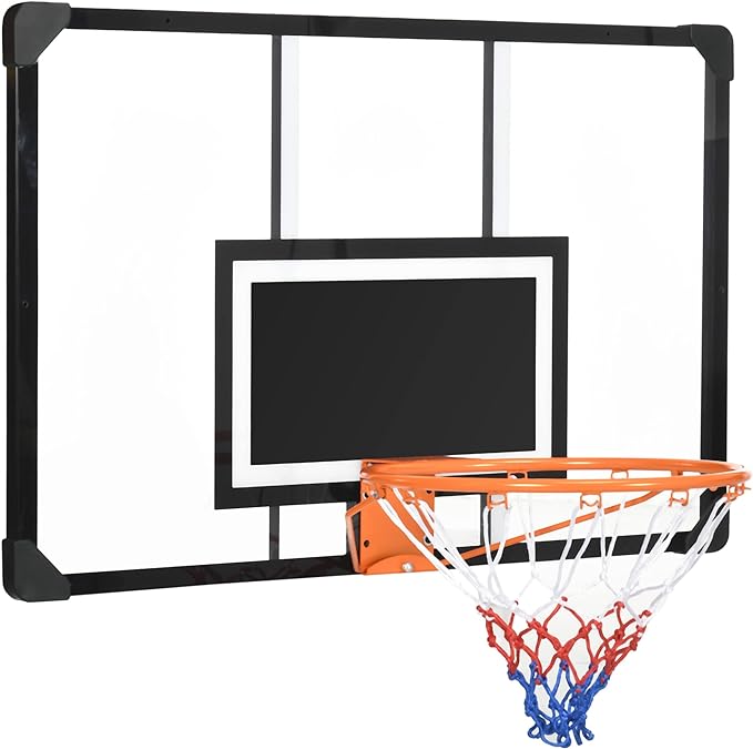 soozier wall mounted basketball hoop with 45 x 29 shatter proof backboard durable rim  ‎soozier b0bvvwvrgw
