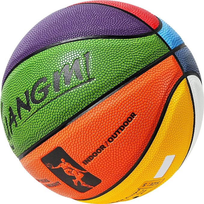 Kuangmi Colorful Street Basketball For Men Women Youth Girls And Kids