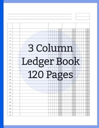 3 column ledger book 120 pages 1st edition money matters print b0cmzl9r74