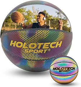 kpason personalized holographic glow basketball customize name logo text photos on basketball official size 7