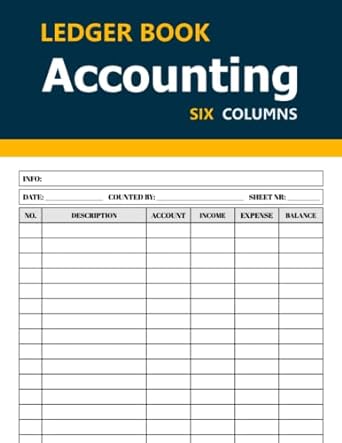 ledger book accounting six columns 1st edition pini publishing b0c51xdfv4