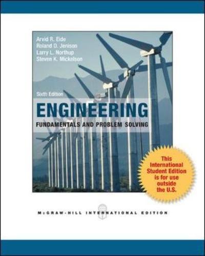 engineering fundamentals and problem solving 6th international edition arvid r eide 0071315071, 9780071315074